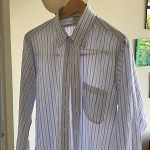 Brooks brothers button down. Purple and blue.
